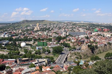 Fototapeta premium General view of Tbilisi from the south.