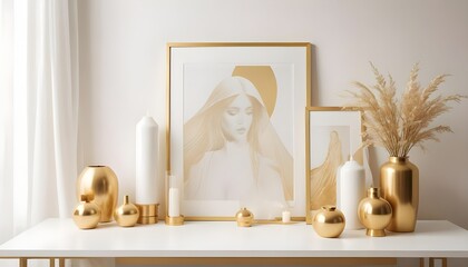 white and gold theme modern interior design