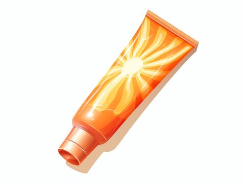 recommend clip art: Sunscreen , illustration, isolated on white background