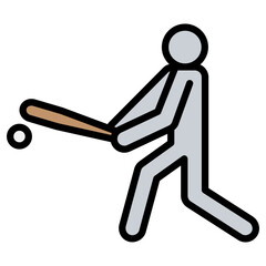 Batter, Baseball player icon