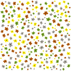 Chaotic gift flower retro package vector background template