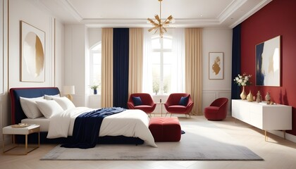 white and gold theme modern interior design