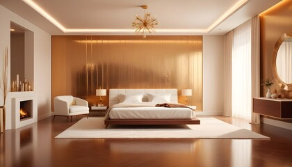 white and gold theme modern interior design
