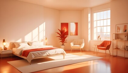 white and gold theme modern interior design