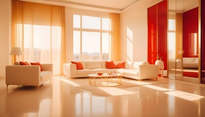 white and gold theme modern interior design