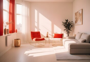 white and gold theme modern interior design