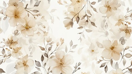 Floral patterns with neutral colors, perfect for clothing, designs, wallpapers, and crafts.