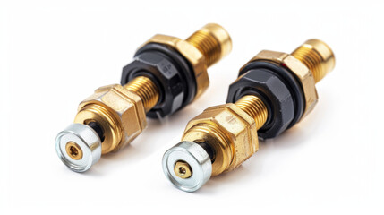 Pressure sensors for measuring fluid pressures in vehicle systems isolated on white background