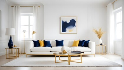 white and gold theme modern interior design