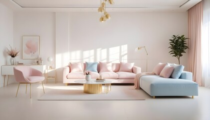 white and gold theme modern interior design