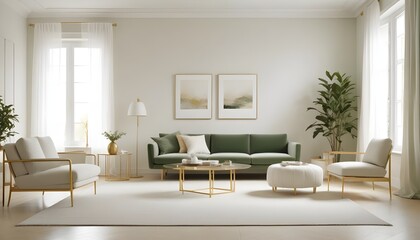 white and gold theme modern interior design