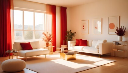 Fototapeta premium white and gold theme modern interior design