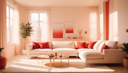 Fototapeta premium white and gold theme modern interior design