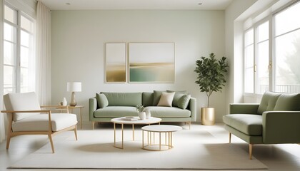 white and gold theme modern interior design