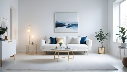 white and gold theme modern interior design