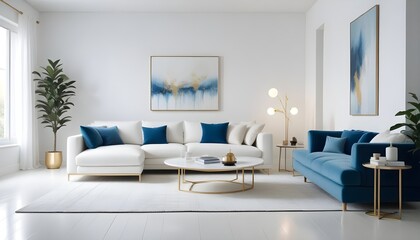 white and gold theme modern interior design