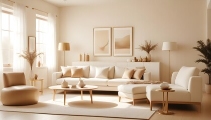 white and gold theme modern interior design