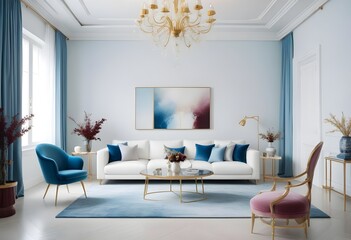 white and gold theme modern interior design