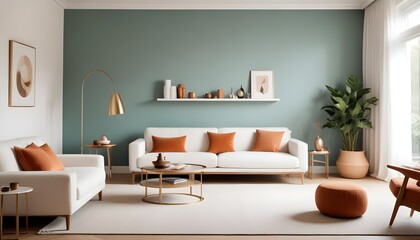 white and gold theme modern interior design