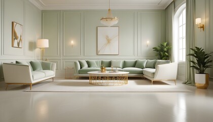 white and gold theme modern interior design