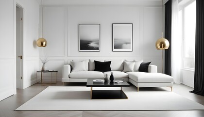 white and gold theme modern interior design