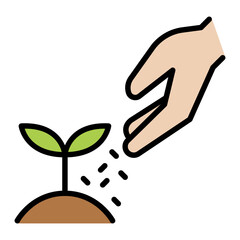 Planting trees icon