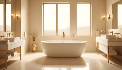 white and gold theme modern interior design