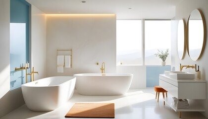 white and gold theme modern interior design