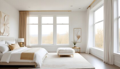 white and gold theme modern interior design