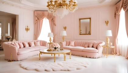 white and gold theme modern interior design