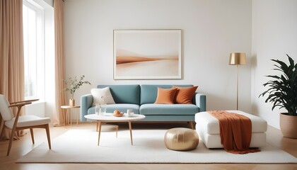 Fototapeta premium white and gold theme modern interior design