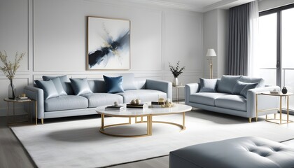 white and gold theme modern interior design
