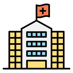 Obraz premium Hospital building icon