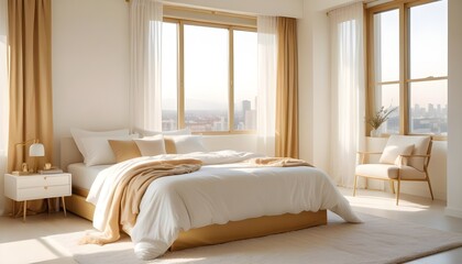 white and gold theme modern interior design