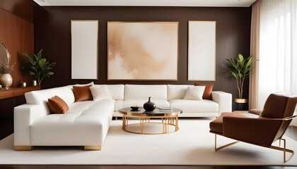 white and gold theme modern interior design