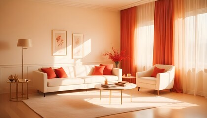 Fototapeta premium white and gold theme modern interior design