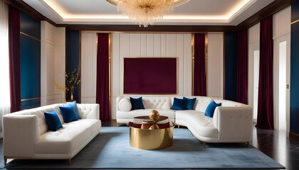 white and gold theme modern interior design
