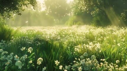 Obraz premium Wandering through fields of dreams, where every blade of grass holds a secret waiting to be discovered