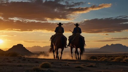 sunset in the mountains
