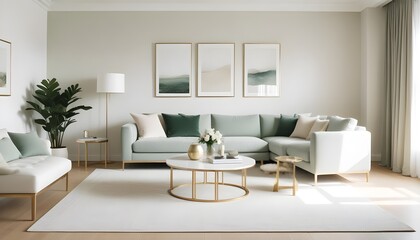 white and gold theme modern interior design