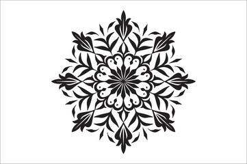 snowflake silhouettes collection isolated on white background. Flat snowflake icons.