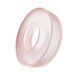 Tube transparent gradient glass 3d shape