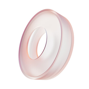 Tube transparent gradient glass 3d shape