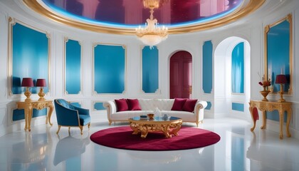 white and gold theme modern interior design