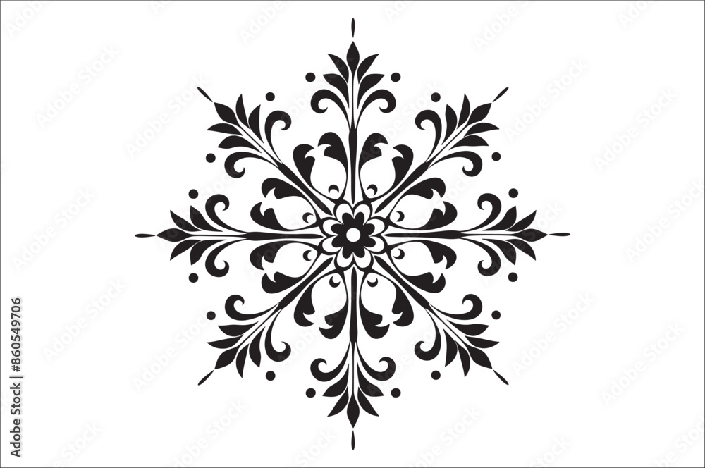 Poster snowflake silhouettes collection isolated on white background. flat snowflake icons.