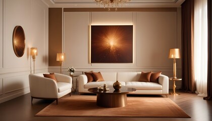 white and gold theme modern interior design