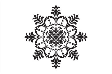 snowflake silhouettes collection isolated on white background. Flat snowflake icons.