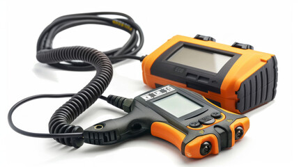 Vehicle diagnostic scan tools for reading and clearing trouble codes isolated on white background