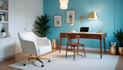 white and gold theme modern interior design