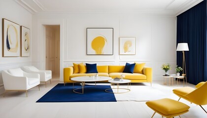 white and gold theme modern interior design
